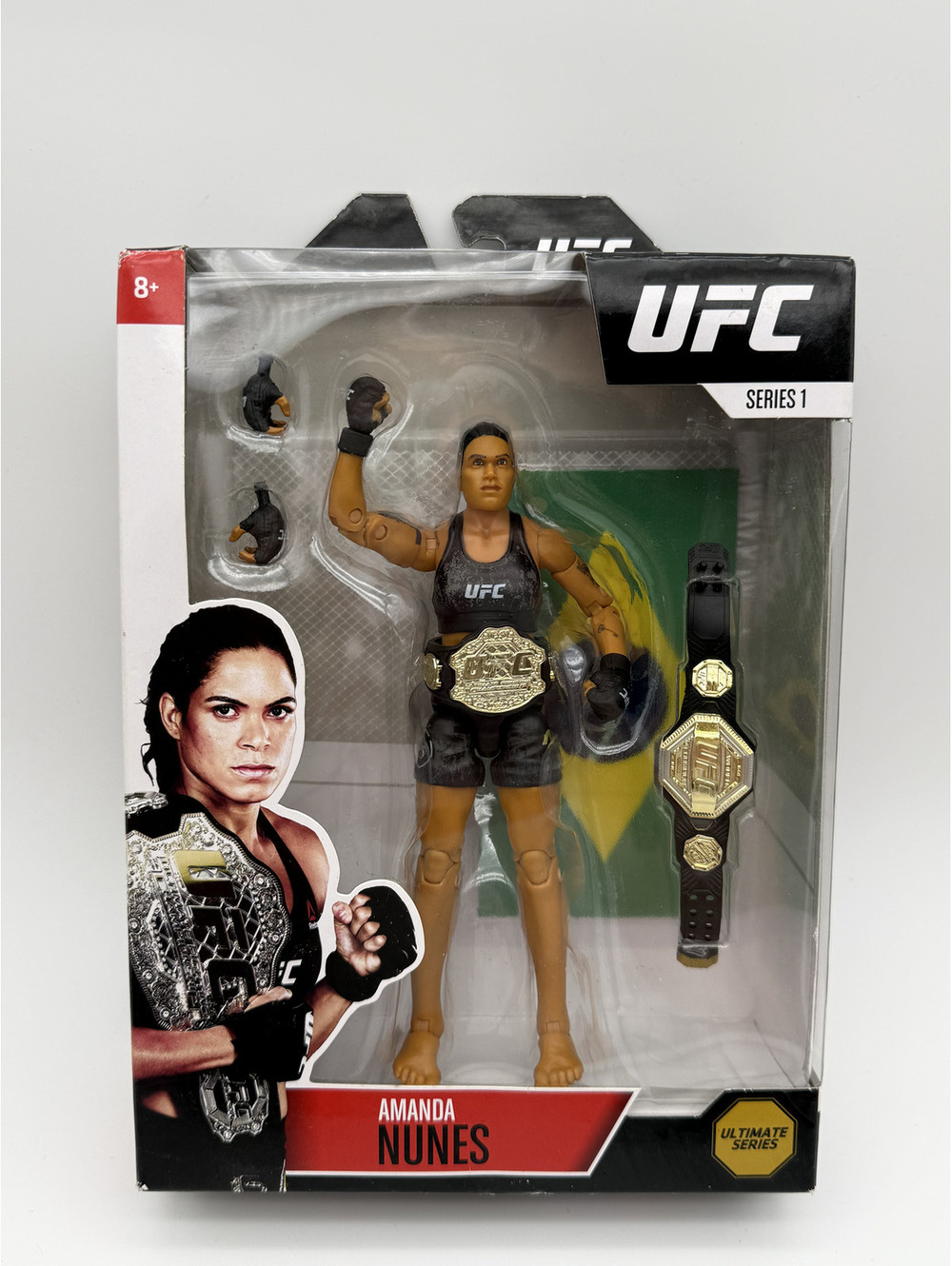 UFC Series 1 Amanda Nunes Action Figure with Championship Belt